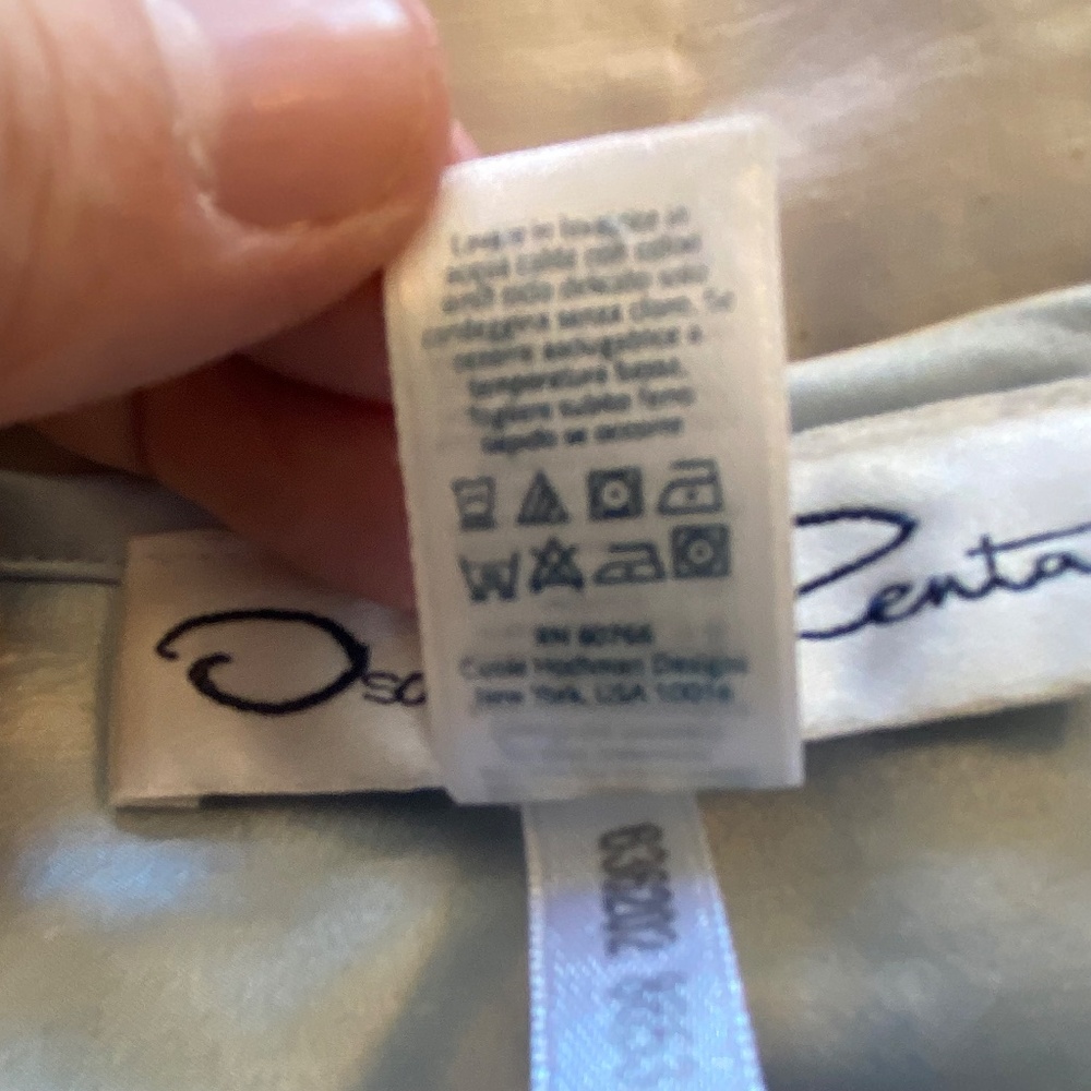Oscar de la Renta Ice Blue Quilted Satin Bow Jacket Vintage Old Hollywood S - Picture 12 of 15